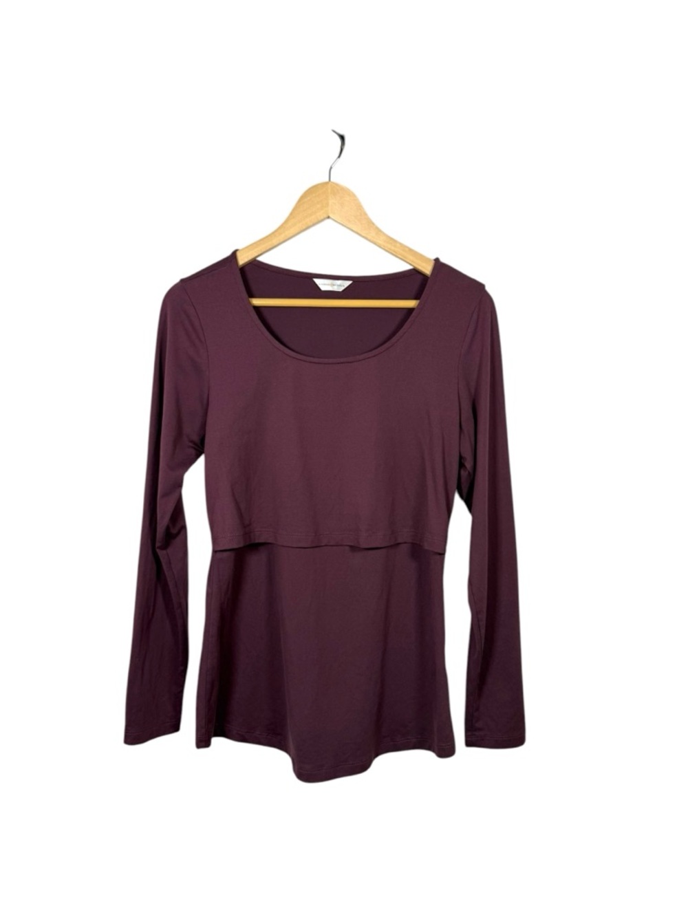 Kindred Bravely Nursing Top Long Sleeve Plum Purple Maternity Size M